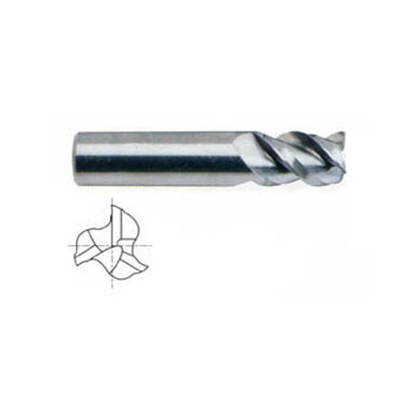 Yg-1 Tool 3 Flute Long Length 50 Deg Helix Tin Coated Carbide 83902TN - main